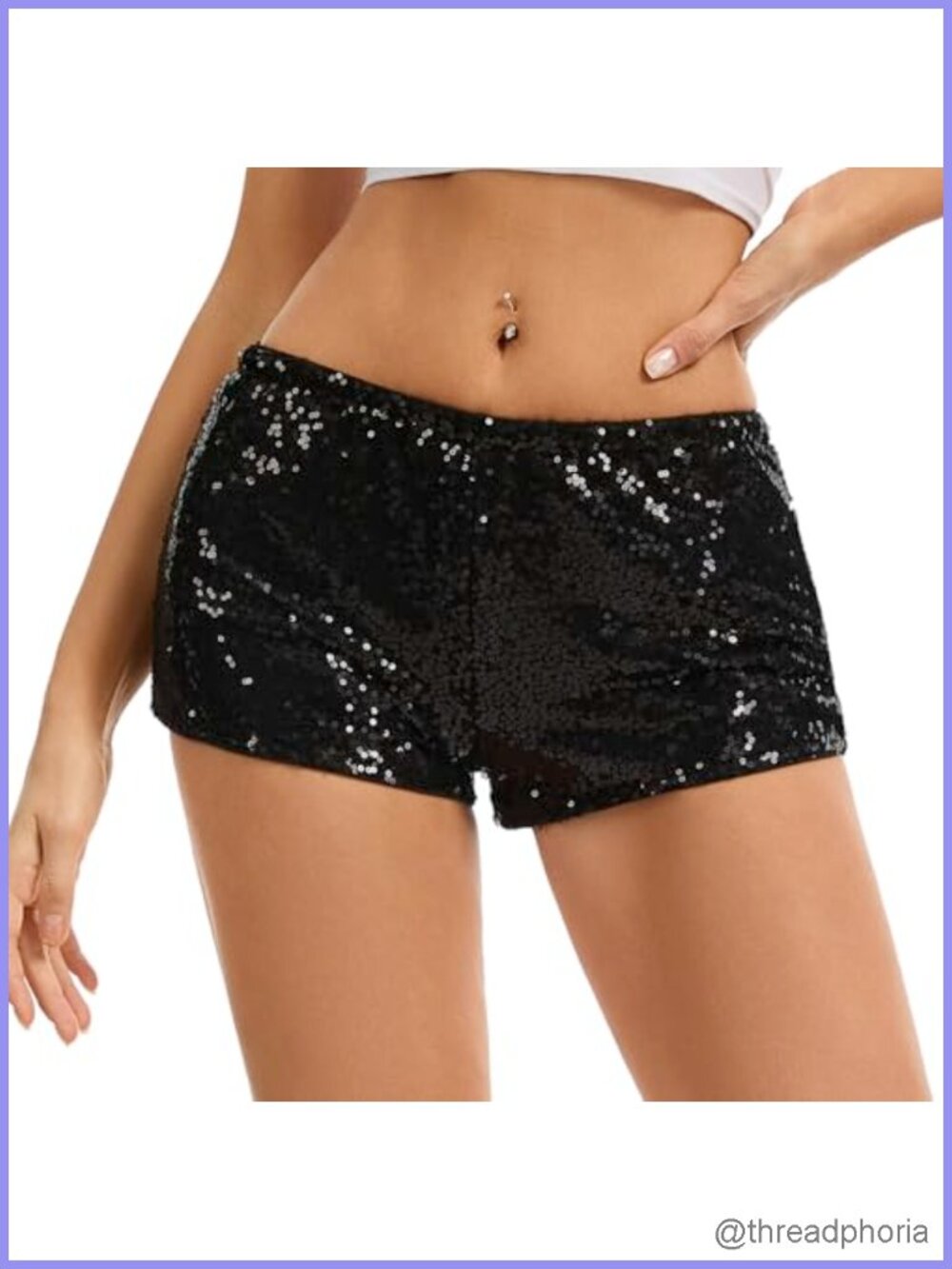 Sequin Micro Shorts Low Rise Sparkly Glitter Mini Booty Shorts Rave Festival